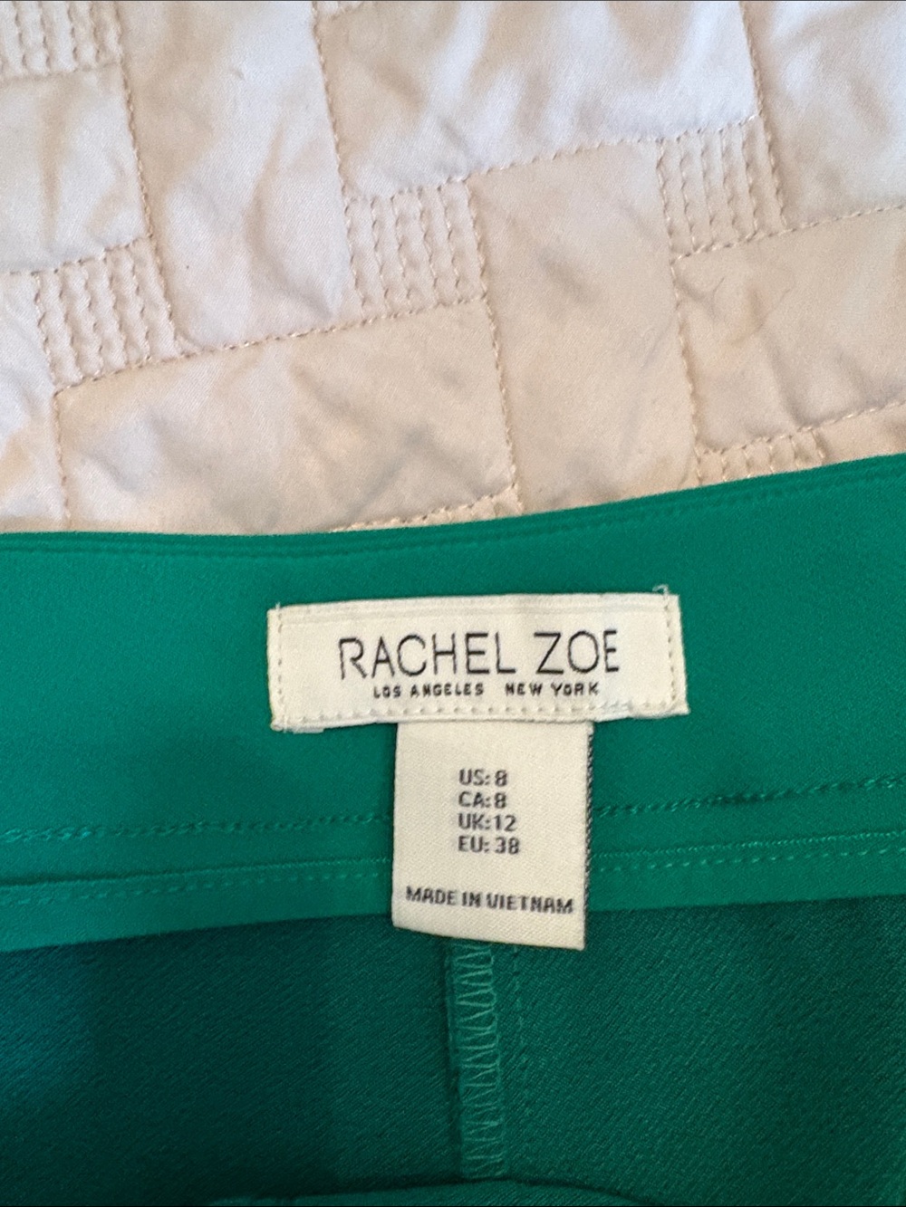 Rachel Zoe Emerald Green Straight-Leg Pants with Side Ring Details - Picture 4 of 4